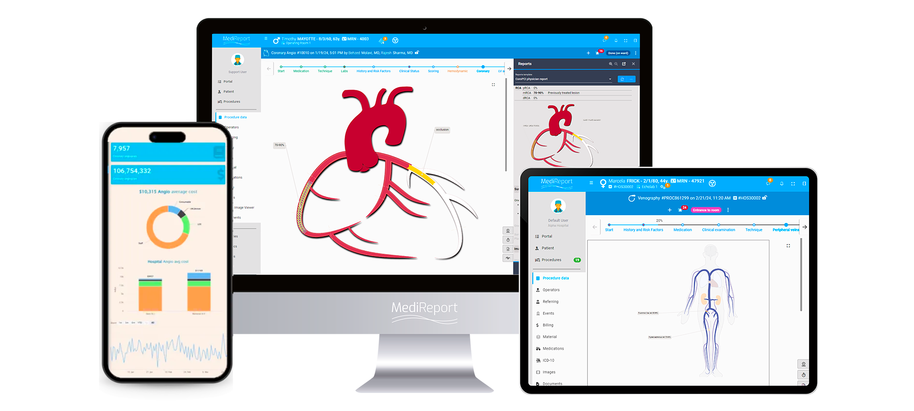 MediReport 360 Cardiovascular mock up
